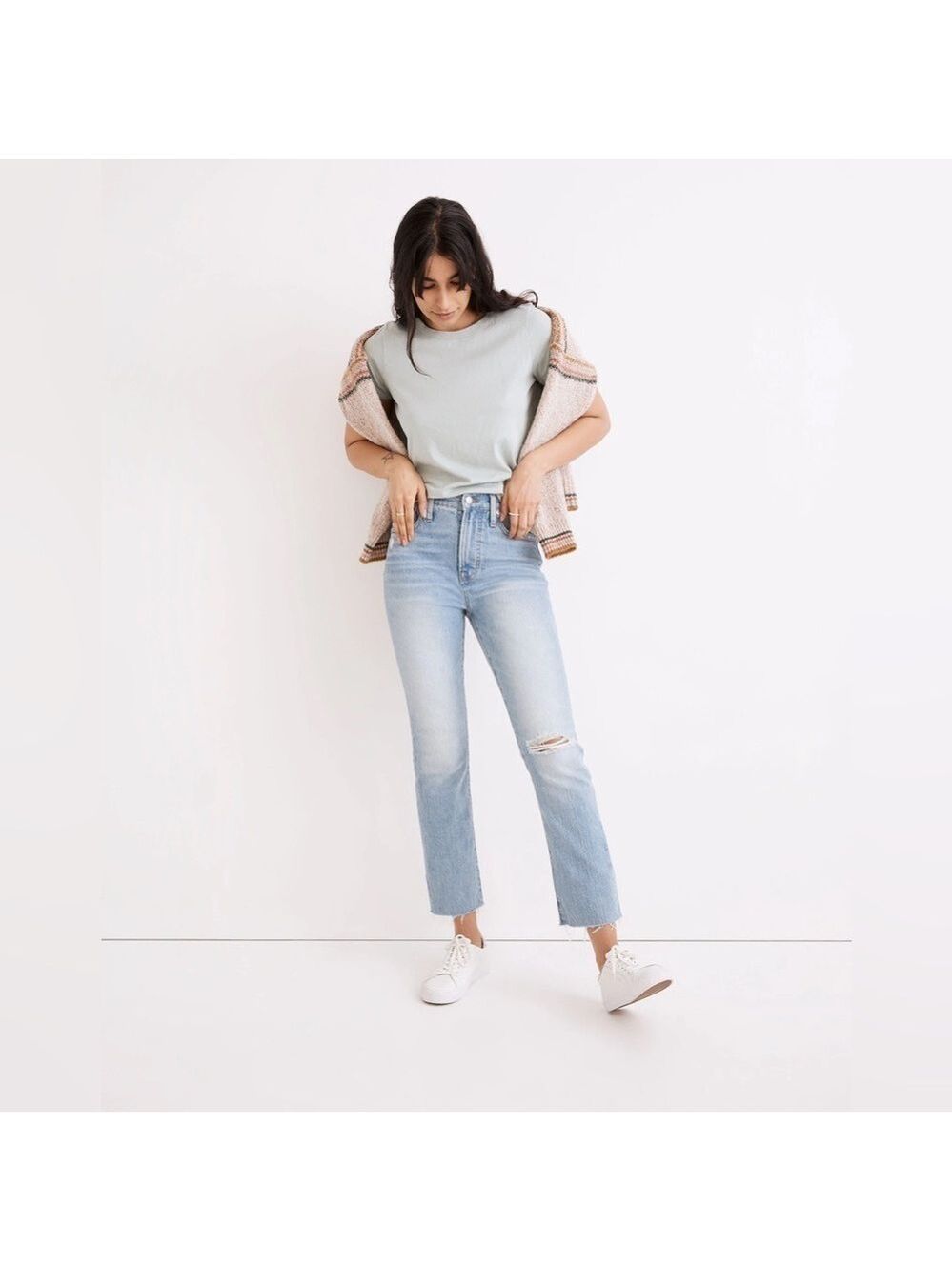 Madewell The Perfect Vintage Jean in Coney Wash: Destroyed Edition